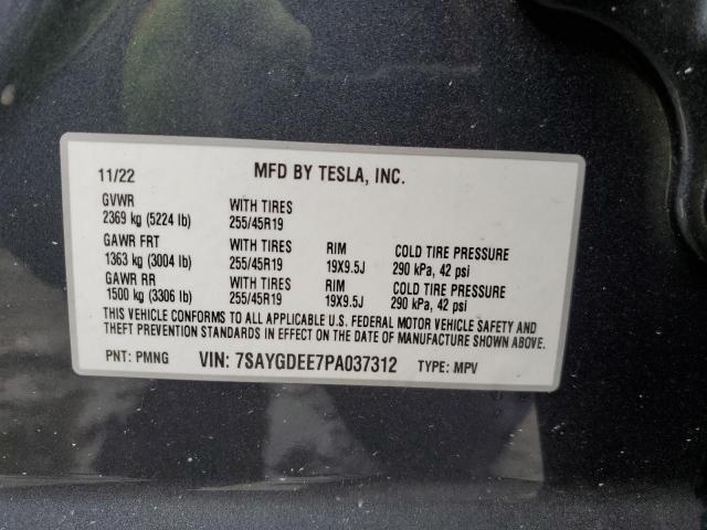 Photo 11 VIN: 7SAYGDEE7PA037312 - TESLA MODEL Y 