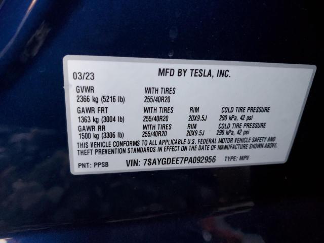 Photo 12 VIN: 7SAYGDEE7PA092956 - TESLA MODEL Y 