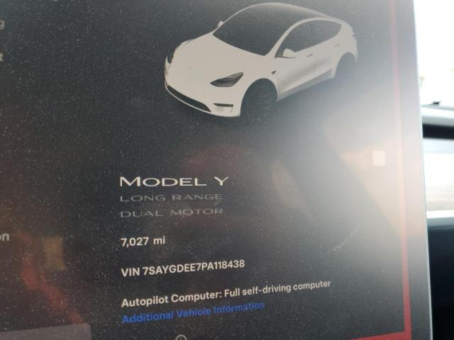 Photo 8 VIN: 7SAYGDEE7PA118438 - TESLA MODEL Y 