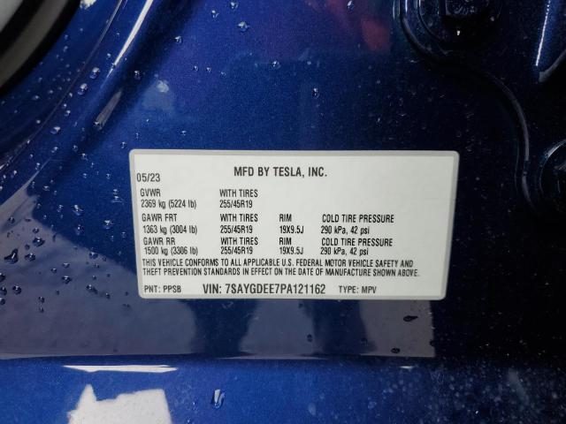 Photo 12 VIN: 7SAYGDEE7PA121162 - TESLA MODEL Y 