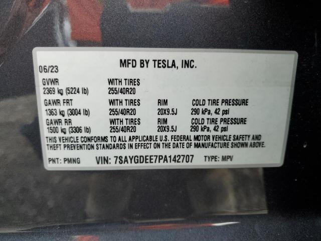 Photo 11 VIN: 7SAYGDEE7PA142707 - TESLA MODEL Y 