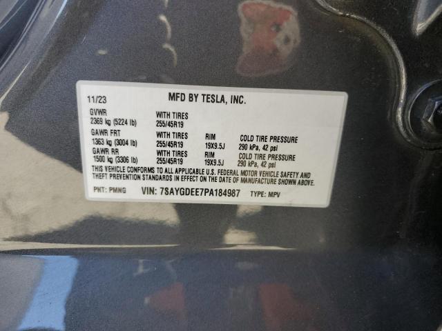 Photo 11 VIN: 7SAYGDEE7PA184987 - TESLA MODEL Y 