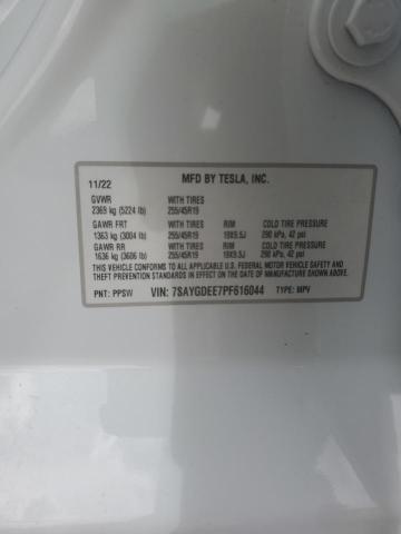 Photo 12 VIN: 7SAYGDEE7PF616044 - TESLA MODEL Y 