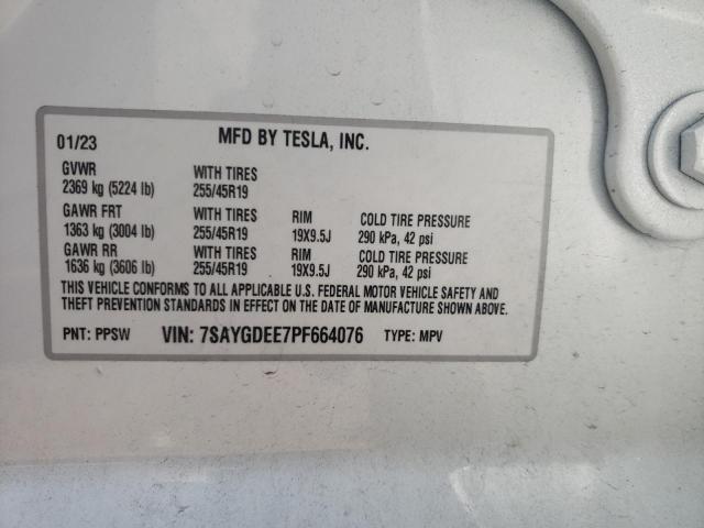 Photo 12 VIN: 7SAYGDEE7PF664076 - TESLA MODEL Y 