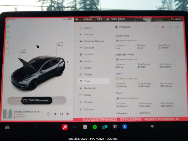 Photo 6 VIN: 7SAYGDEE7PF694923 - TESLA MODEL Y 