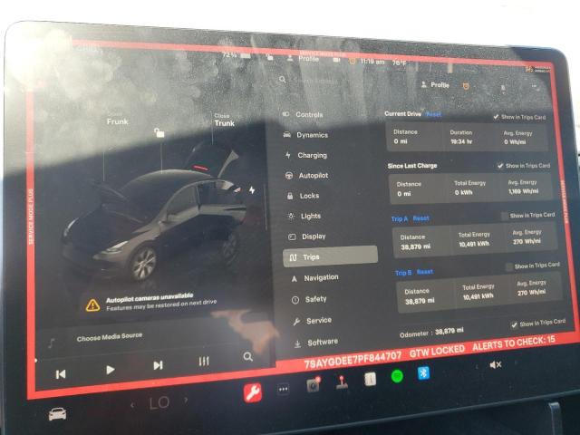 Photo 8 VIN: 7SAYGDEE7PF844707 - TESLA MODEL Y 