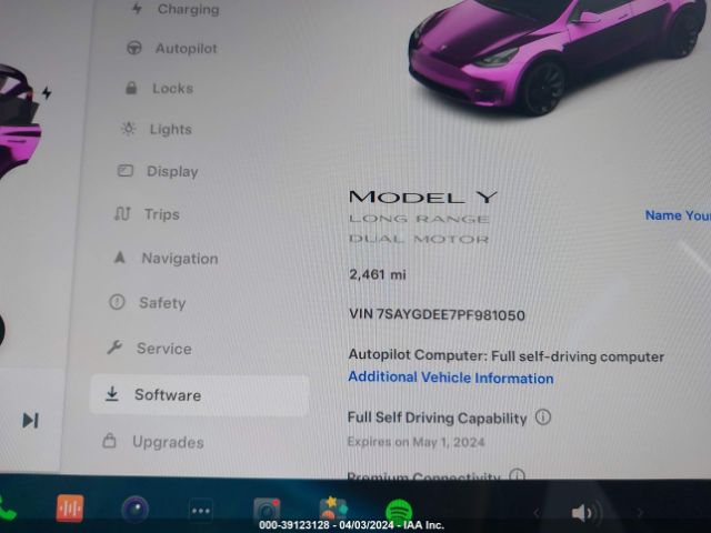 Photo 6 VIN: 7SAYGDEE7PF981050 - TESLA MODEL Y 