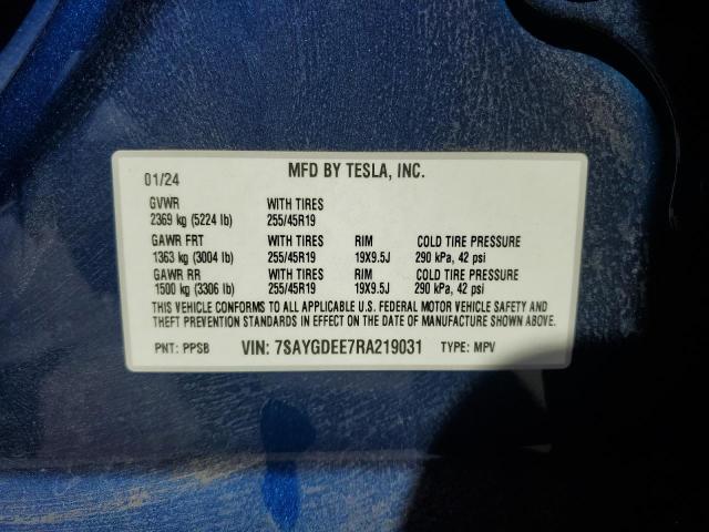 Photo 13 VIN: 7SAYGDEE7RA219031 - TESLA MODEL Y 