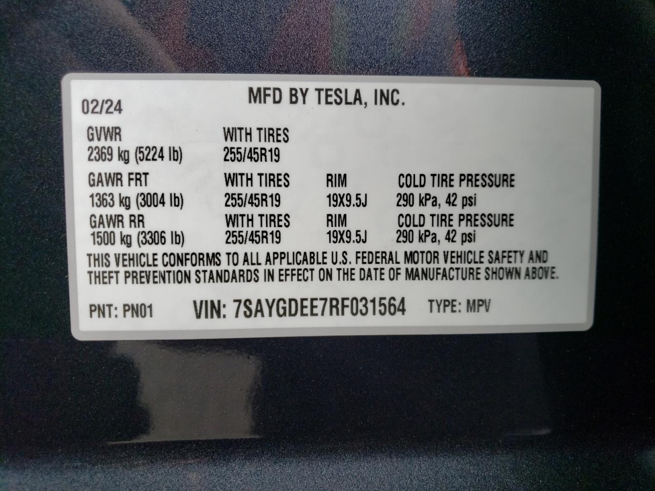 Photo 11 VIN: 7SAYGDEE7RF031564 - TESLA MODEL Y 