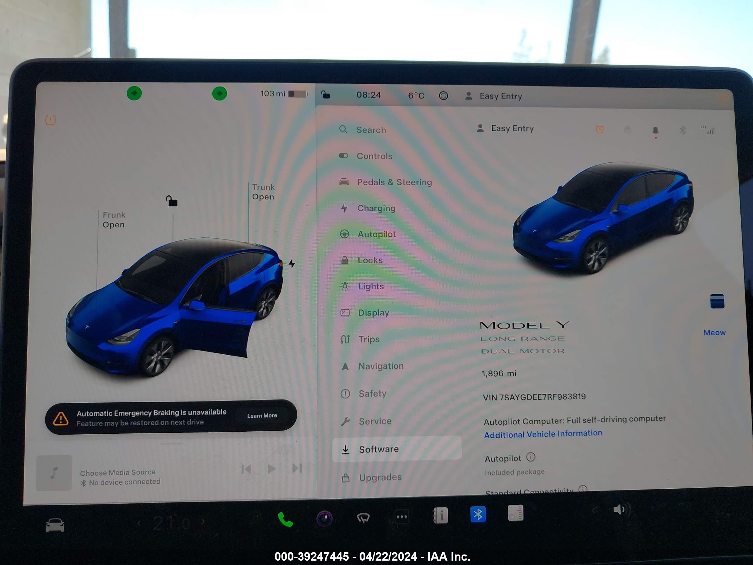 Photo 6 VIN: 7SAYGDEE7RF983819 - TESLA MODEL Y 