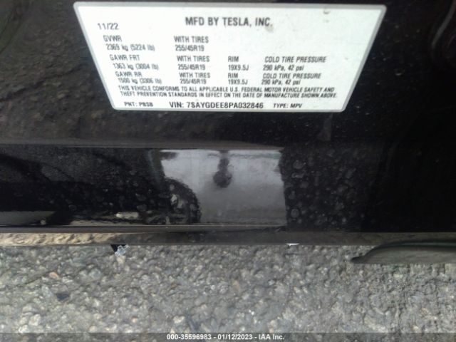 Photo 8 VIN: 7SAYGDEE8PA032846 - TESLA MODEL Y 