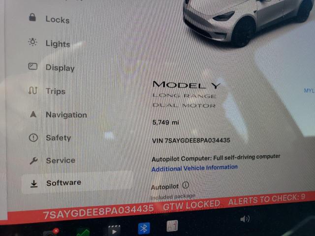 Photo 8 VIN: 7SAYGDEE8PA034435 - TESLA MODEL Y 