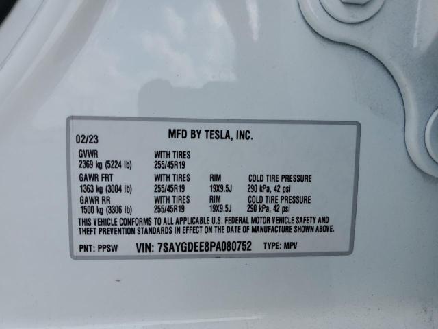 Photo 11 VIN: 7SAYGDEE8PA080752 - TESLA MODEL Y 