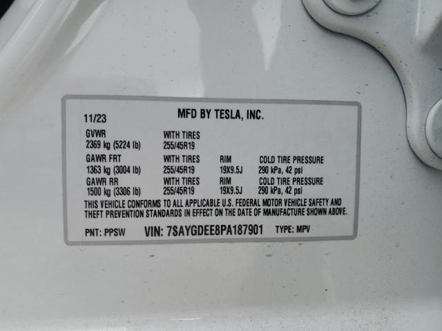 Photo 11 VIN: 7SAYGDEE8PA187901 - TESLA MODEL Y 