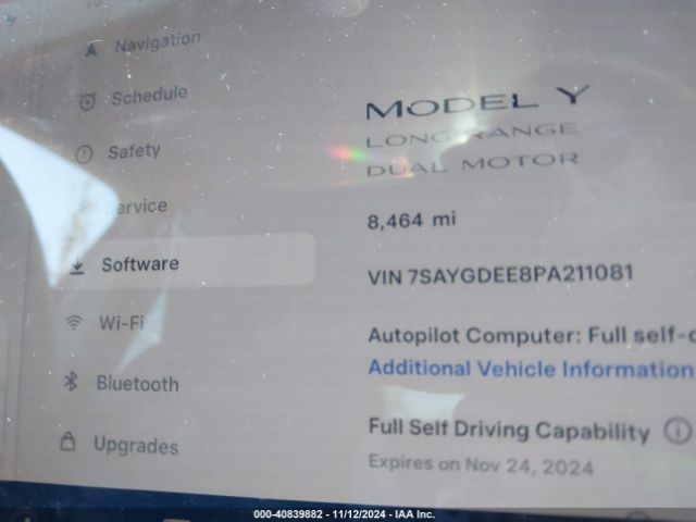 Photo 6 VIN: 7SAYGDEE8PA211081 - TESLA MODEL Y 