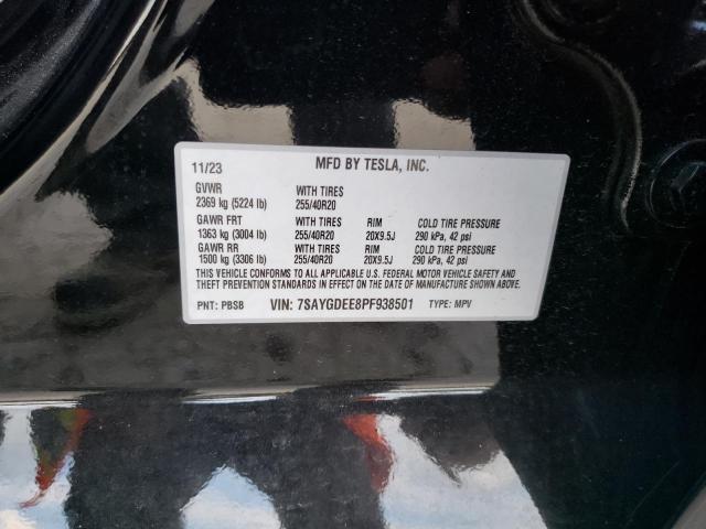 Photo 11 VIN: 7SAYGDEE8PF938501 - TESLA MODEL Y 