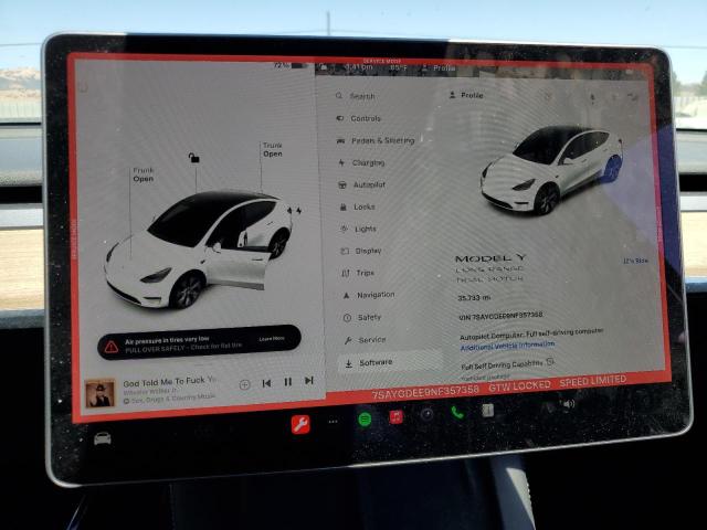 Photo 8 VIN: 7SAYGDEE9NF357358 - TESLA MODEL Y 