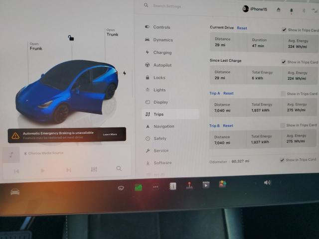 Photo 8 VIN: 7SAYGDEE9NF387198 - TESLA MODEL Y 