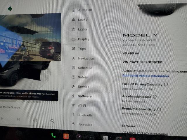 Photo 8 VIN: 7SAYGDEE9NF392191 - TESLA MODEL Y 