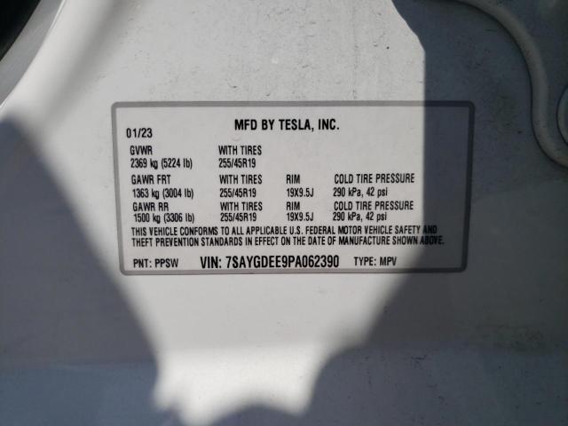 Photo 11 VIN: 7SAYGDEE9PA062390 - TESLA MODEL Y 