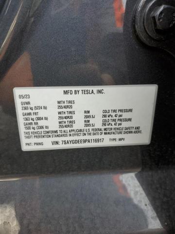 Photo 11 VIN: 7SAYGDEE9PA116917 - TESLA MODEL Y 