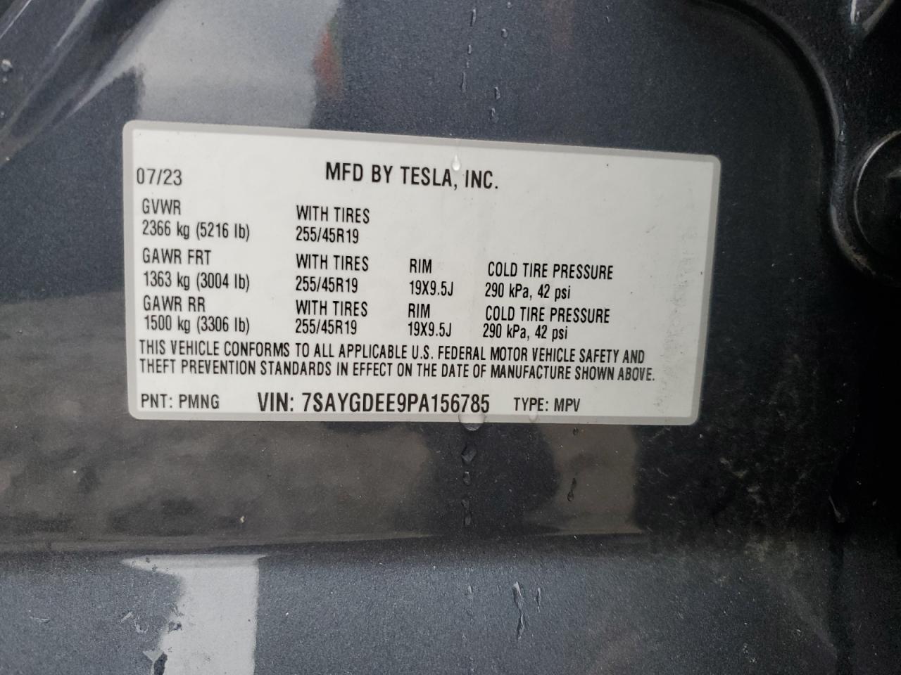 Photo 11 VIN: 7SAYGDEE9PA156785 - TESLA MODEL Y 