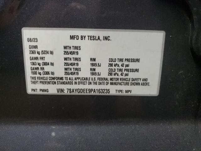 Photo 12 VIN: 7SAYGDEE9PA163235 - TESLA MODEL Y 