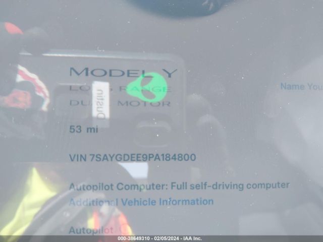 Photo 6 VIN: 7SAYGDEE9PA184800 - TESLA MODEL Y 