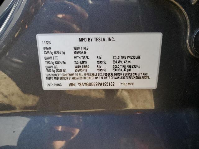 Photo 11 VIN: 7SAYGDEE9PA195182 - TESLA MODEL Y 