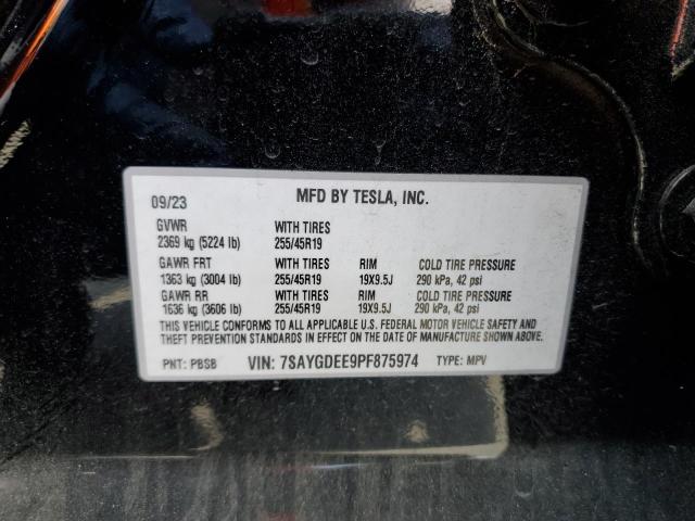 Photo 11 VIN: 7SAYGDEE9PF875974 - TESLA MODEL Y 