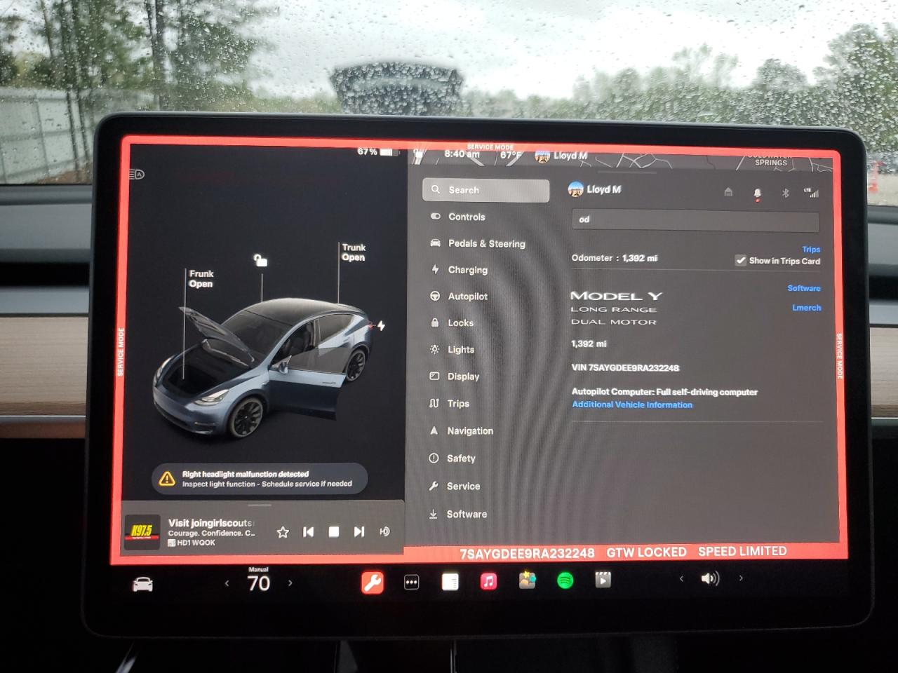 Photo 8 VIN: 7SAYGDEE9RA232248 - TESLA MODEL Y 