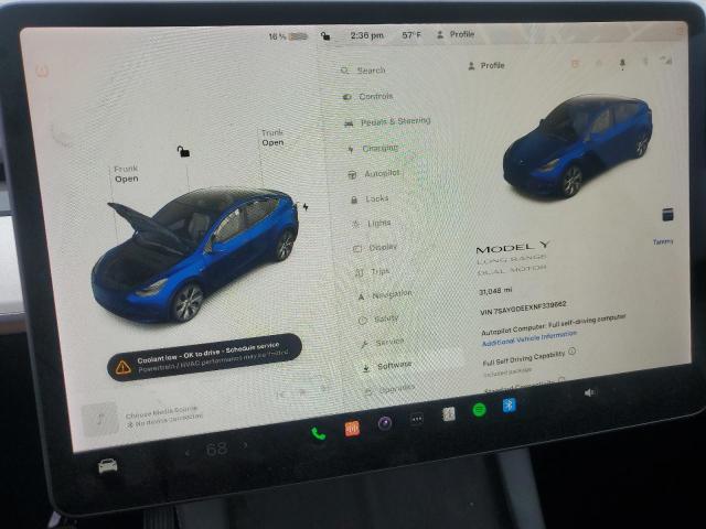 Photo 8 VIN: 7SAYGDEEXNF339662 - TESLA MODEL Y 