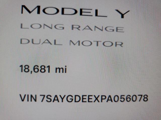 Photo 8 VIN: 7SAYGDEEXPA056078 - TESLA MODEL Y 