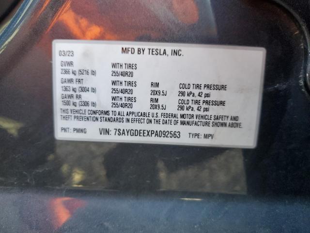 Photo 13 VIN: 7SAYGDEEXPA092563 - TESLA MODEL Y 