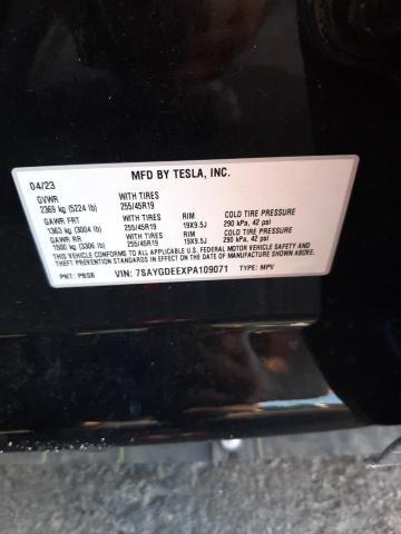 Photo 11 VIN: 7SAYGDEEXPA109071 - TESLA MODEL Y 