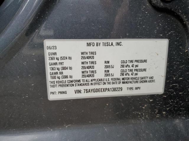 Photo 12 VIN: 7SAYGDEEXPA138229 - TESLA MODEL Y 