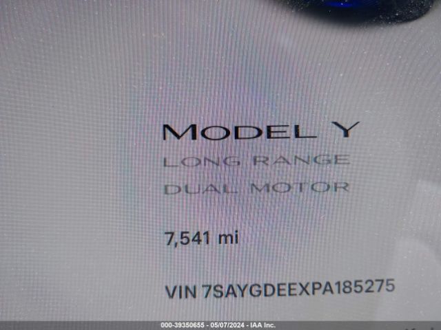 Photo 6 VIN: 7SAYGDEEXPA185275 - TESLA MODEL Y 