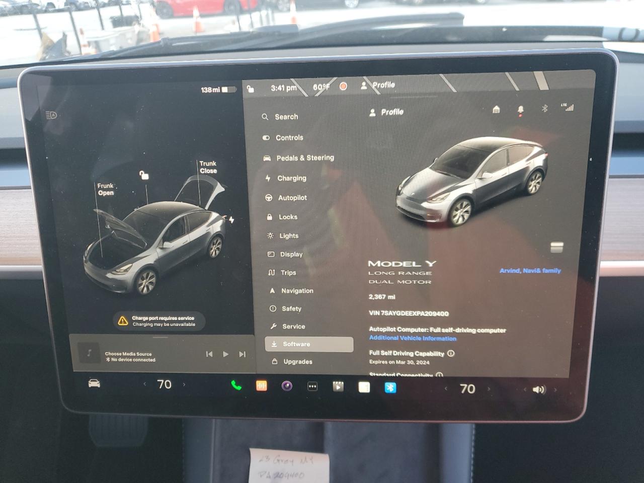 Photo 8 VIN: 7SAYGDEEXPA209400 - TESLA MODEL Y 