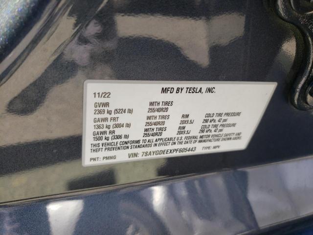 Photo 11 VIN: 7SAYGDEEXPF605443 - TESLA MODEL Y 