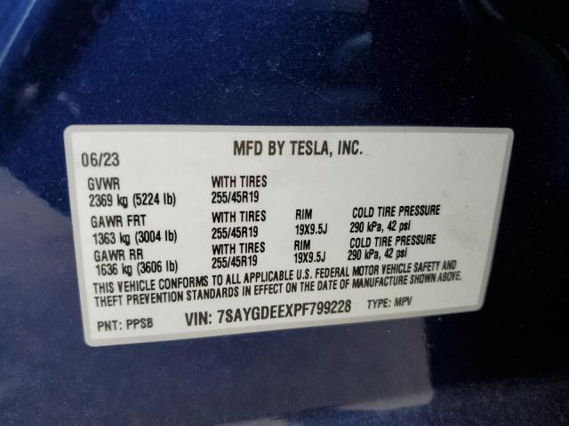 Photo 13 VIN: 7SAYGDEEXPF799228 - TESLA MODEL Y 