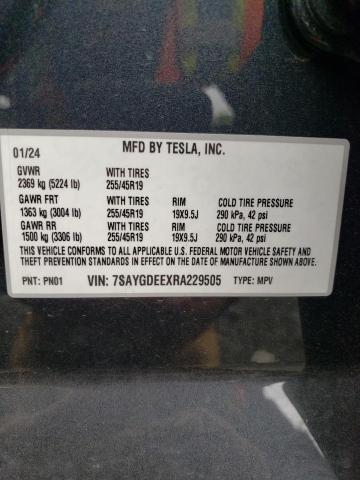 Photo 11 VIN: 7SAYGDEEXRA229505 - TESLA MODEL Y 