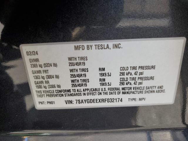 Photo 12 VIN: 7SAYGDEEXRF032174 - TESLA MODEL Y 