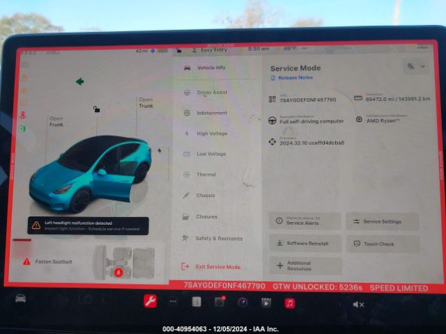 Photo 6 VIN: 7SAYGDEF0NF467790 - TESLA MODEL Y 