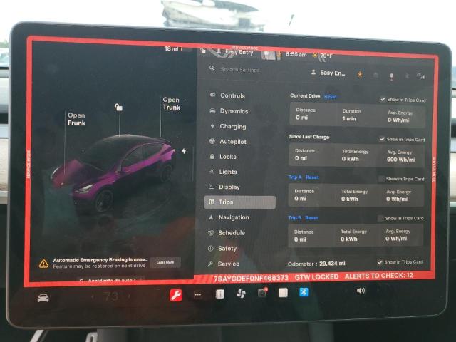 Photo 8 VIN: 7SAYGDEF0NF468373 - TESLA MODEL Y 