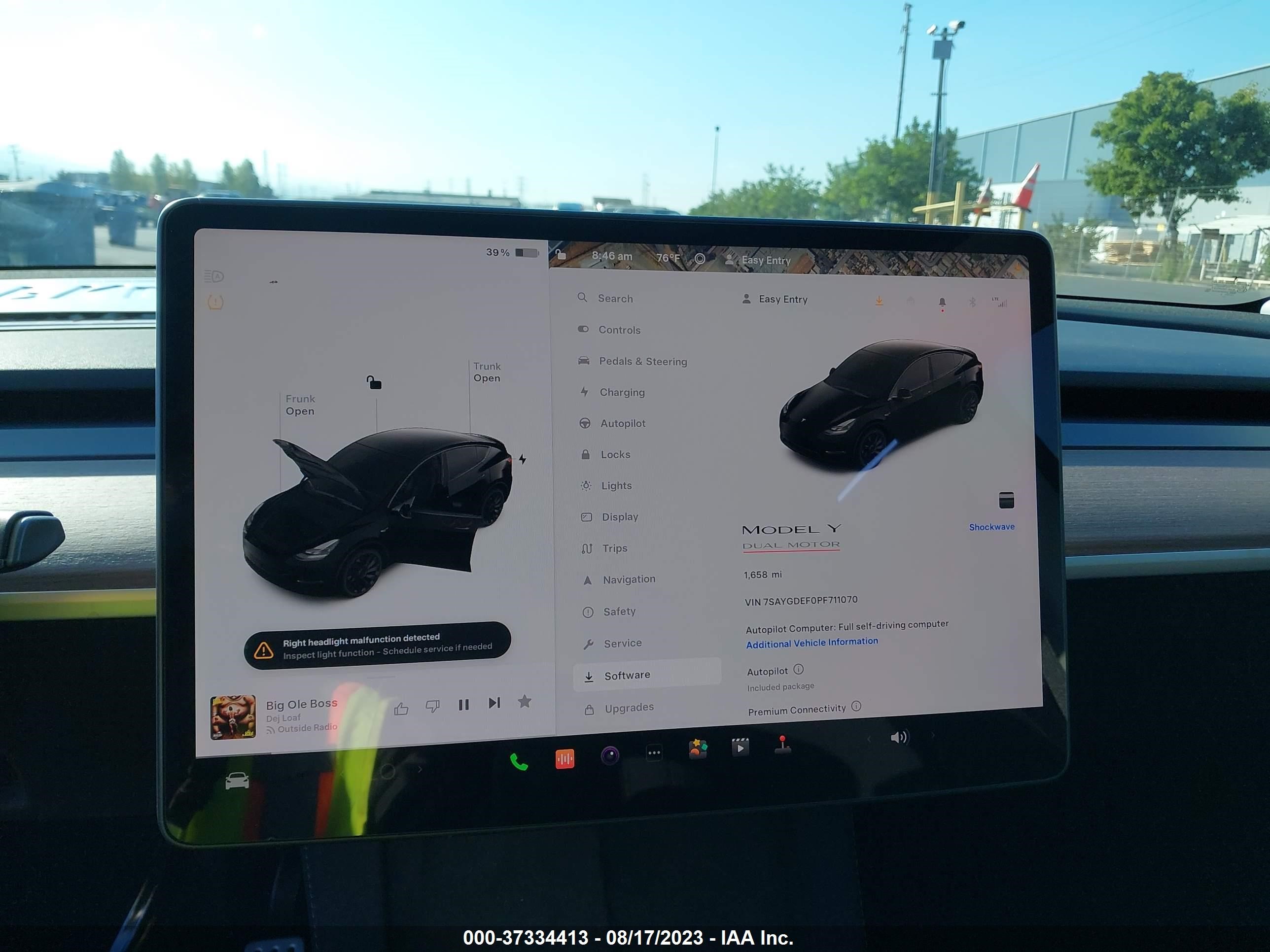 Photo 17 VIN: 7SAYGDEF0PF711070 - TESLA MODEL Y 