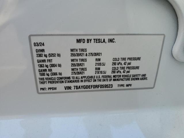 Photo 11 VIN: 7SAYGDEF0RF059523 - TESLA MODEL Y 