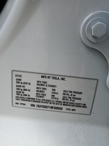 Photo 11 VIN: 7SAYGDEF1NF506550 - TESLA MODEL Y 