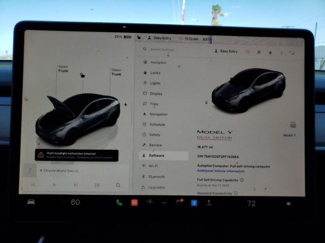 Photo 8 VIN: 7SAYGDEF2PF743664 - TESLA MODEL Y 