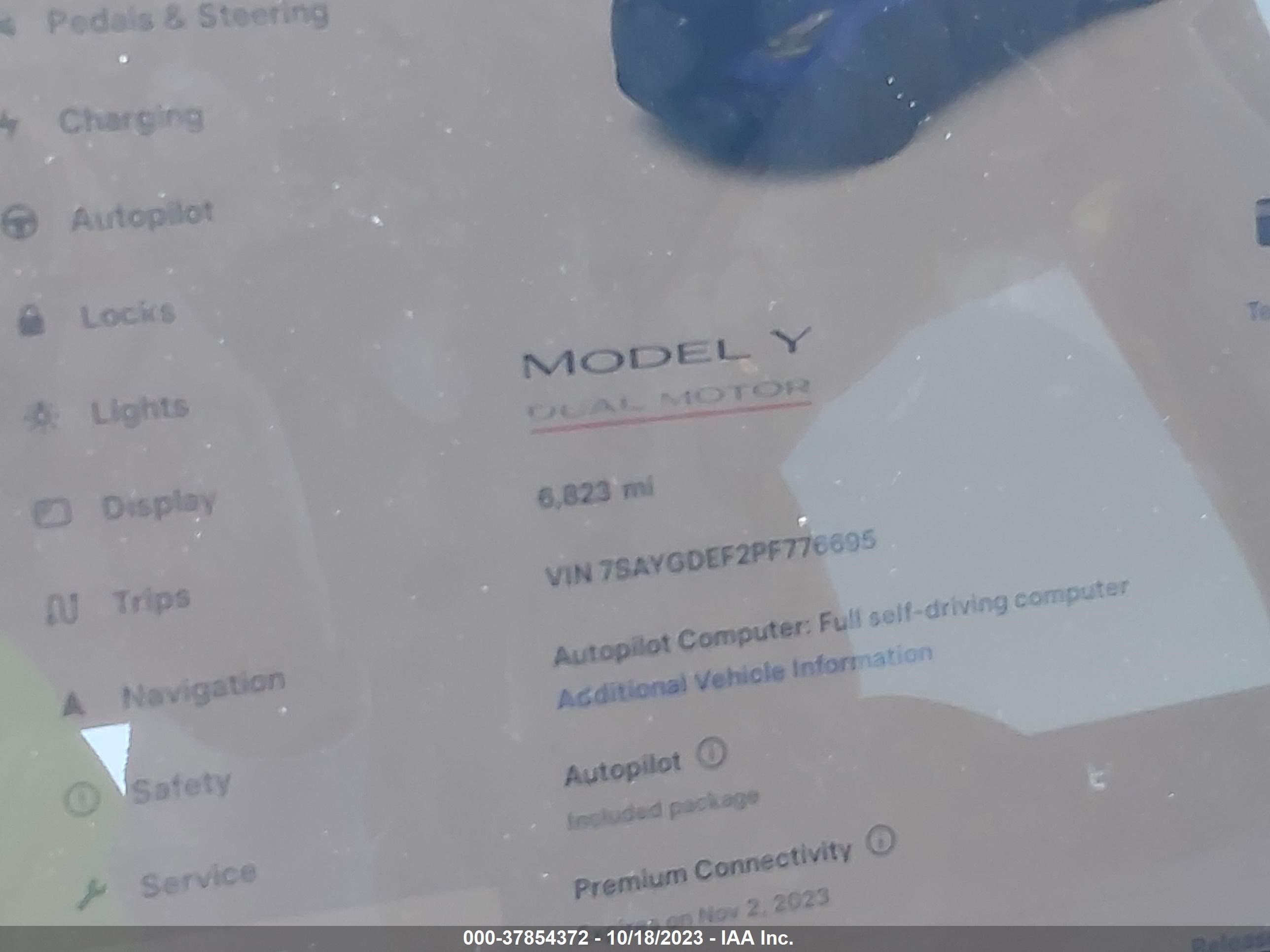 Photo 14 VIN: 7SAYGDEF2PF776695 - TESLA MODEL Y 