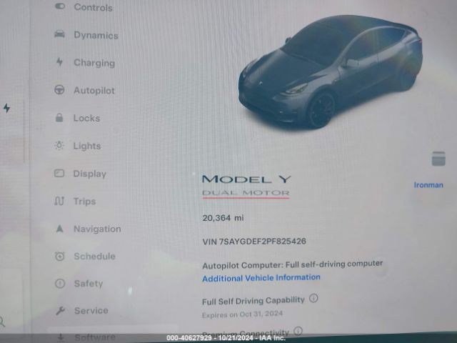 Photo 6 VIN: 7SAYGDEF2PF825426 - TESLA MODEL Y 